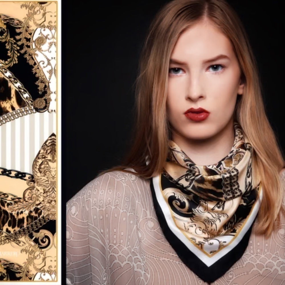 Baroque Marrero collection 100% silk scarf